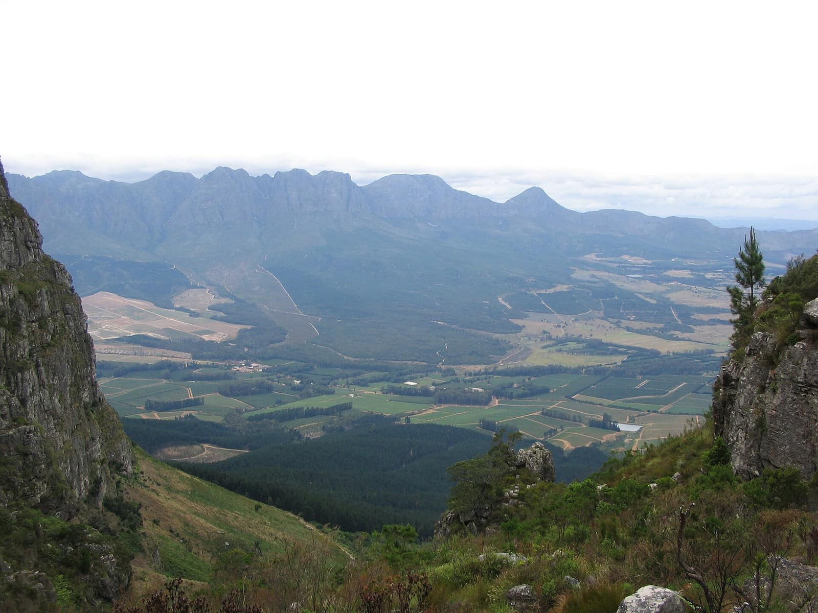 The view from the upper slopes of the Helderberg Nature Reserve