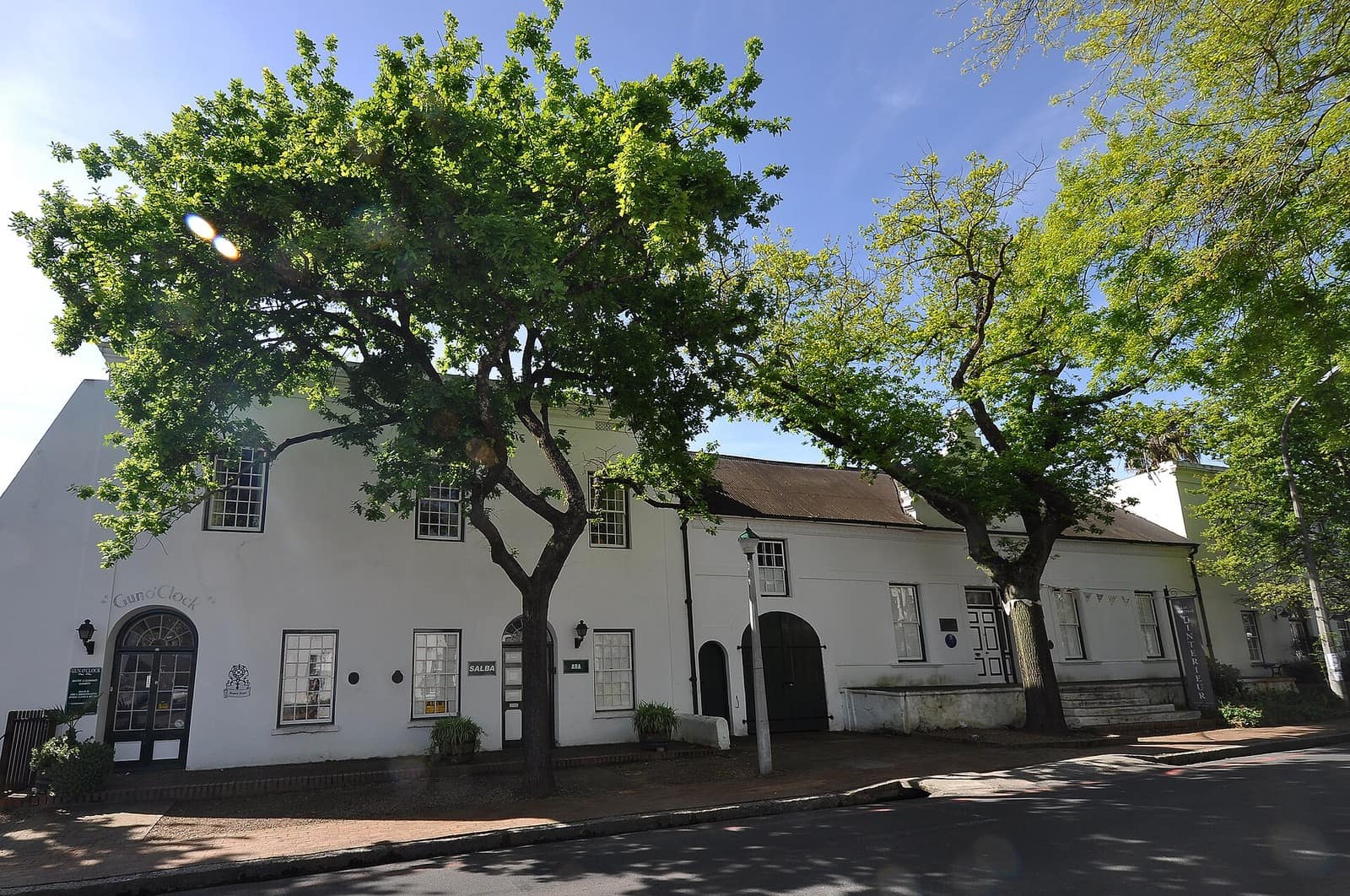 Oak-lined Dorp Street in the historic centre of Stellenbosch